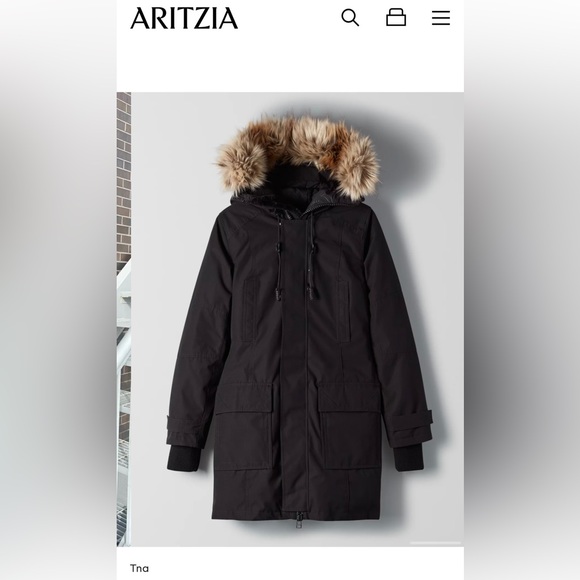 BLACK ARITZIA BANCROFT PARKA - Picture 1 of 12